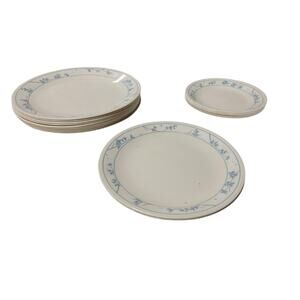 Vintage 80s set of 5 Corelle First of spring Dessert Salad Plates floral